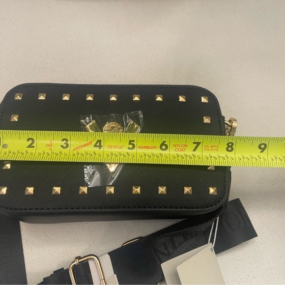 VALENTINO orlandi BLACK STUDDED CROSSBODY BAG! Dual zip! NWT - Picture 6 of 6